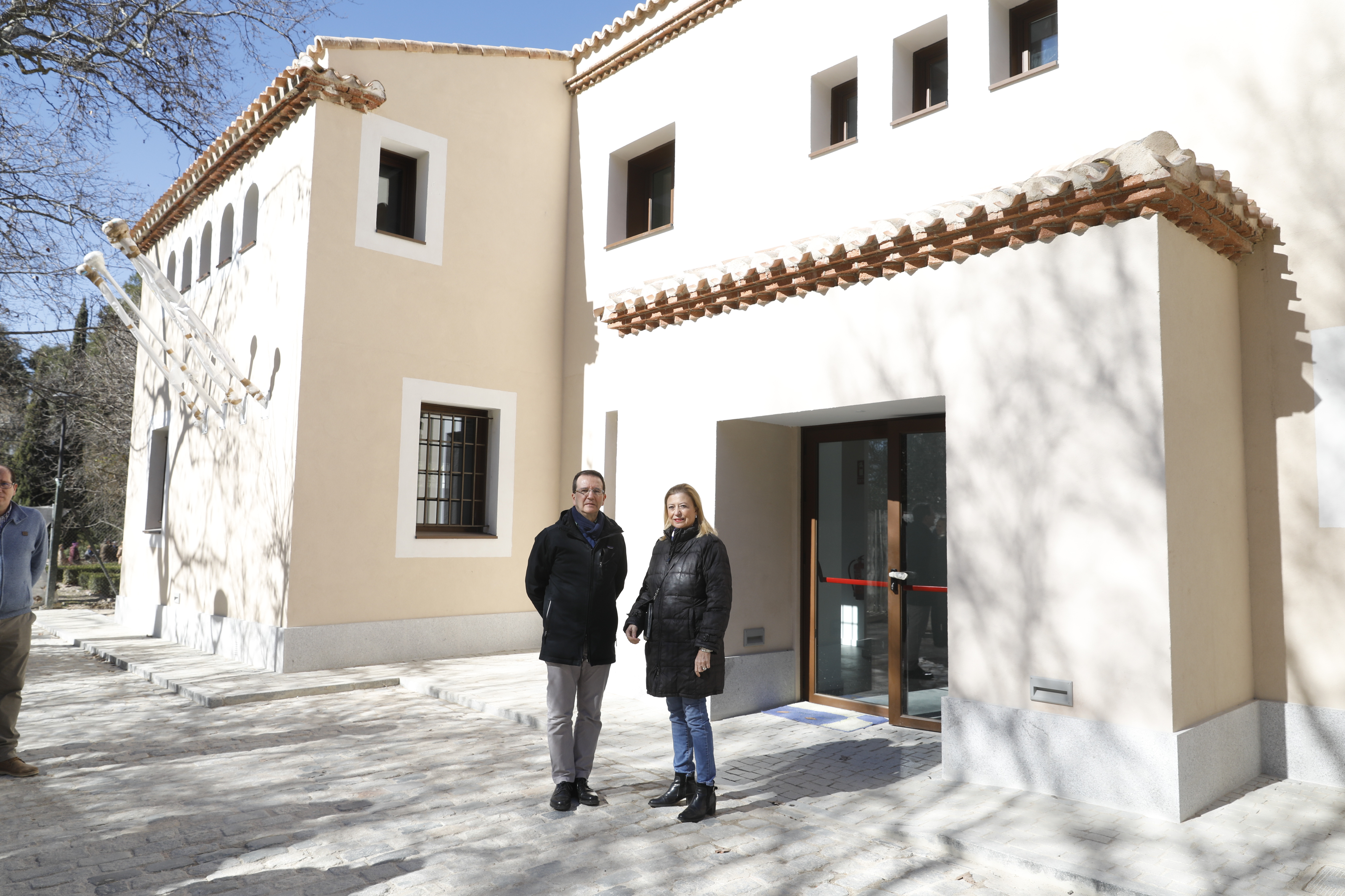 Paloma García Romero y Martín Casariego durante la visita a la Casa del Reloj